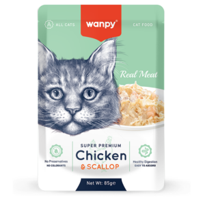 Wanpy Super Premium Chicken And Scallops Wet Cat Food 85g