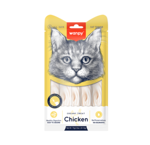 Wanpy Creamy Lickable Treats chicken for cats 25x14g
