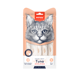 Wanpy creamy treats tuna and salmon for cats 5x14g