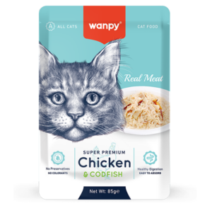 Wanpy Retort Pouch Chicken & Codfish 85g