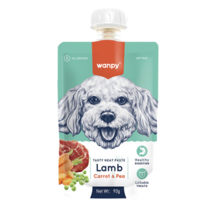 Wanpy Tasty Meat Paste Lamb with Carrot & Pea for Dogs 90g