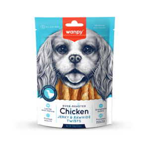 Wanpy Chicken Jerky & Rawhide Twists 100