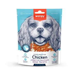 Wanpy Chicken Jerky and Calcium Bone Twists 100g