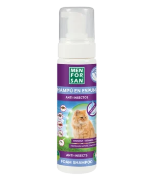 Shampo ne forme  shkume kunder  insekteve për mace 200ml