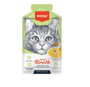 WANPY Meat Broth Chicken With Pumpkin & Carrot For Cat