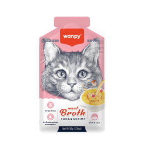 WANPY Meat Broth Tuna & Shrimp For Cat