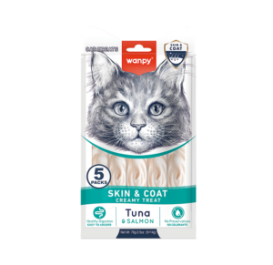 WANPY Skin & Coat Creamy Treat Tuna & Salmon For Cat